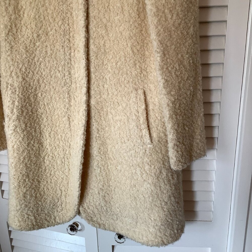 Vintage wool boucle coat cream nubby XS women's The American Way with Wool - Picture 2 of 10